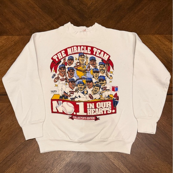 Fruit of the Loom Other - Vintage‎ 90s Atlanta Braves Miracle Team Sweatshirt Fruit of the Loom White M